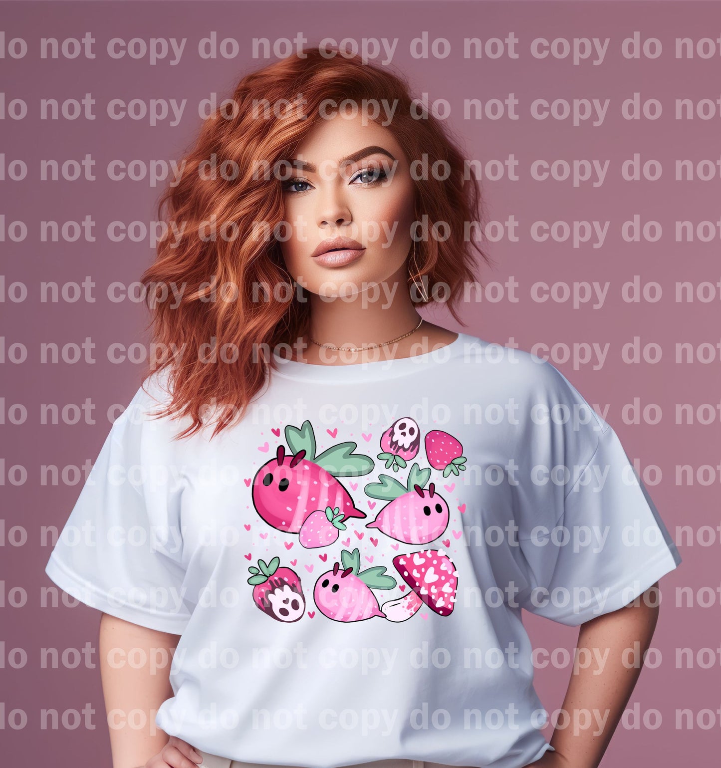 Strawberry Bees Mushroom Pink/Red Dream Print or Sublimation Print