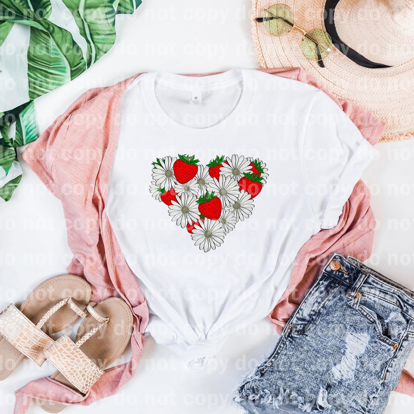 Strawberry Daisy Heart Dream Print or Sublimation Print