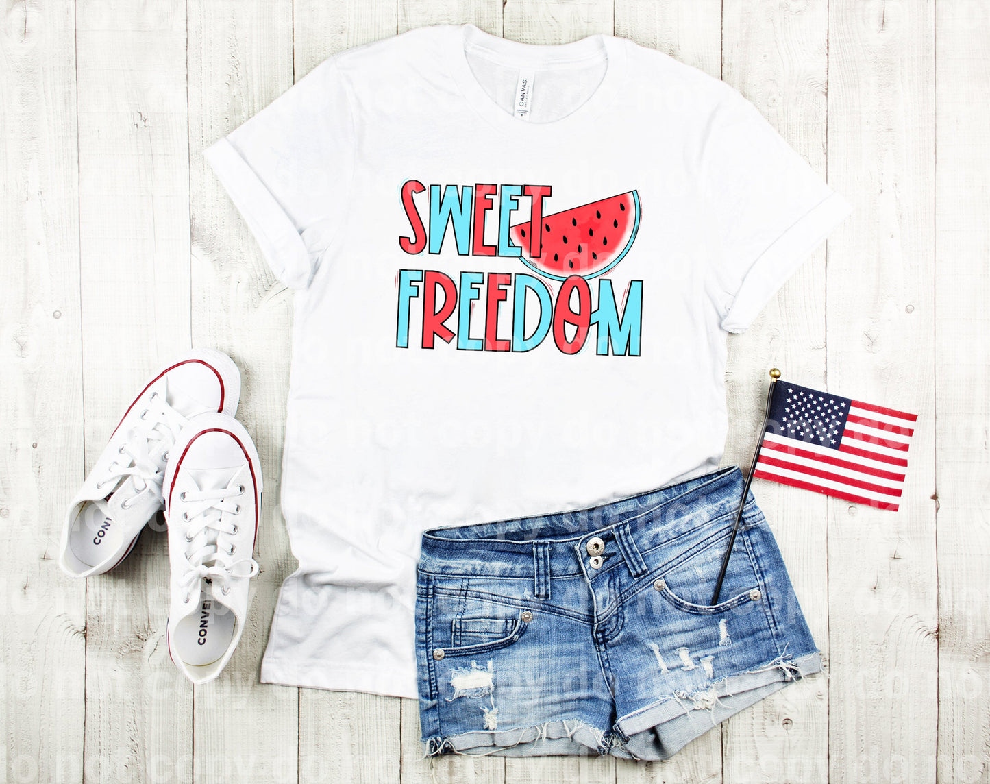 Sweet Freedom Watermelon with Watermelon Pocket Option Dream Print or Sublimation Print