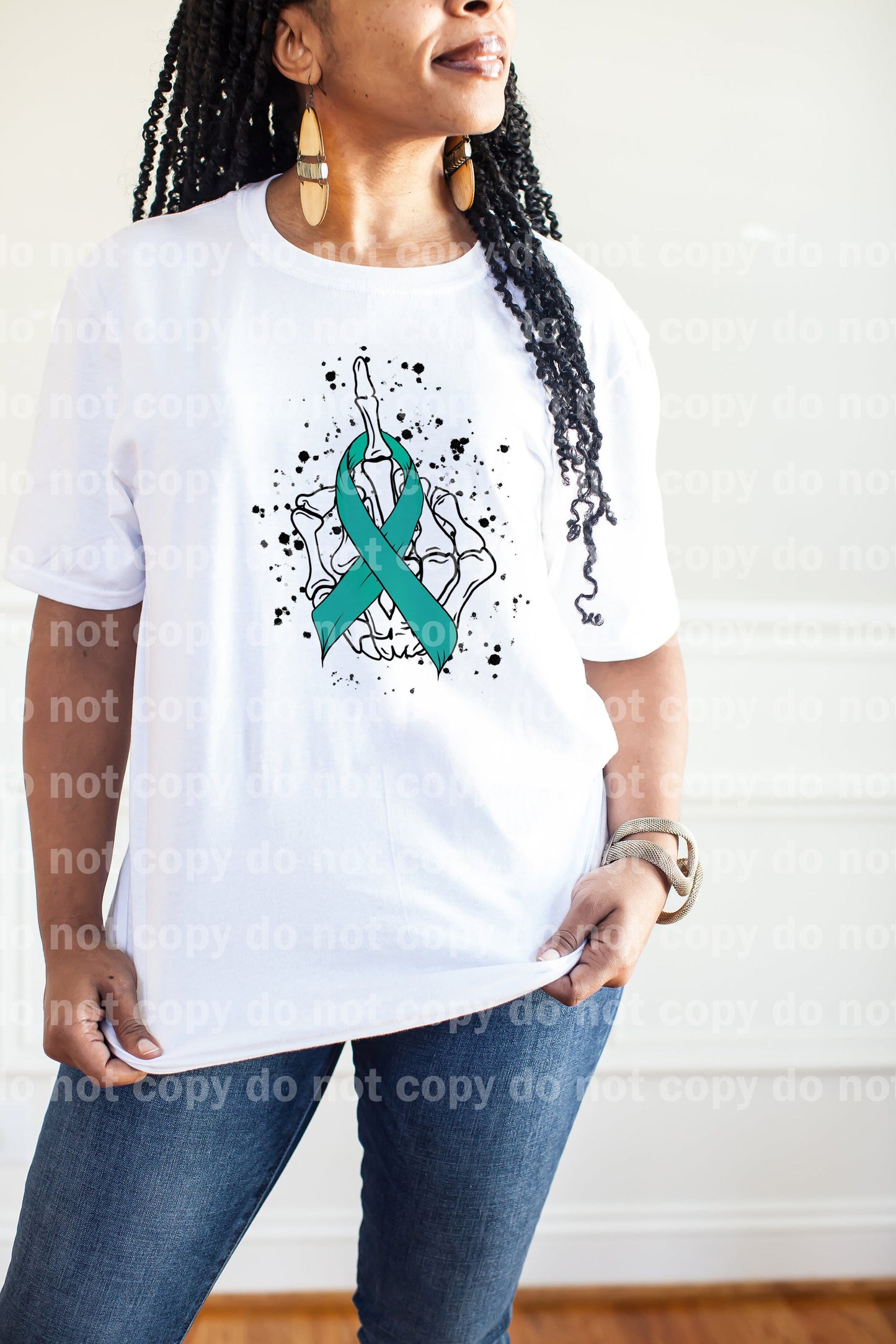 Teal Cancer Ribbon Dream Print or Sublimation Print