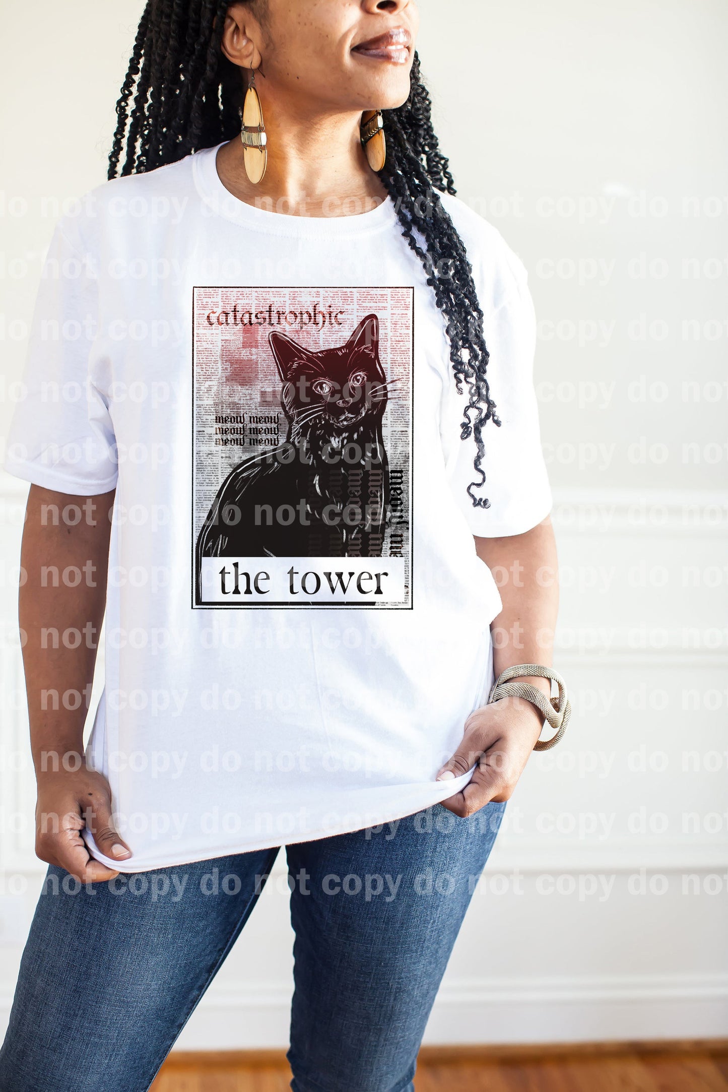 The Tower Black Cat Tarot Card