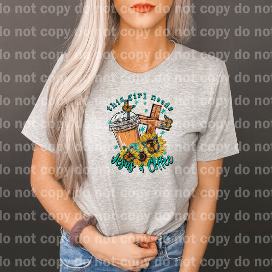 This Girl Needs Jesus And Coffee Dream Print or Sublimation Print