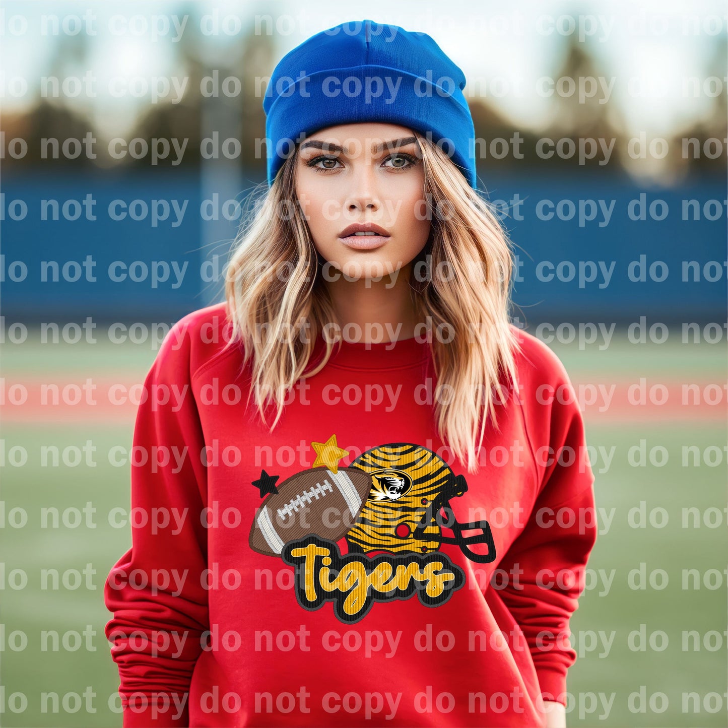 Tigers with Logo Football Embroidery Dream Print or Sublimation Print