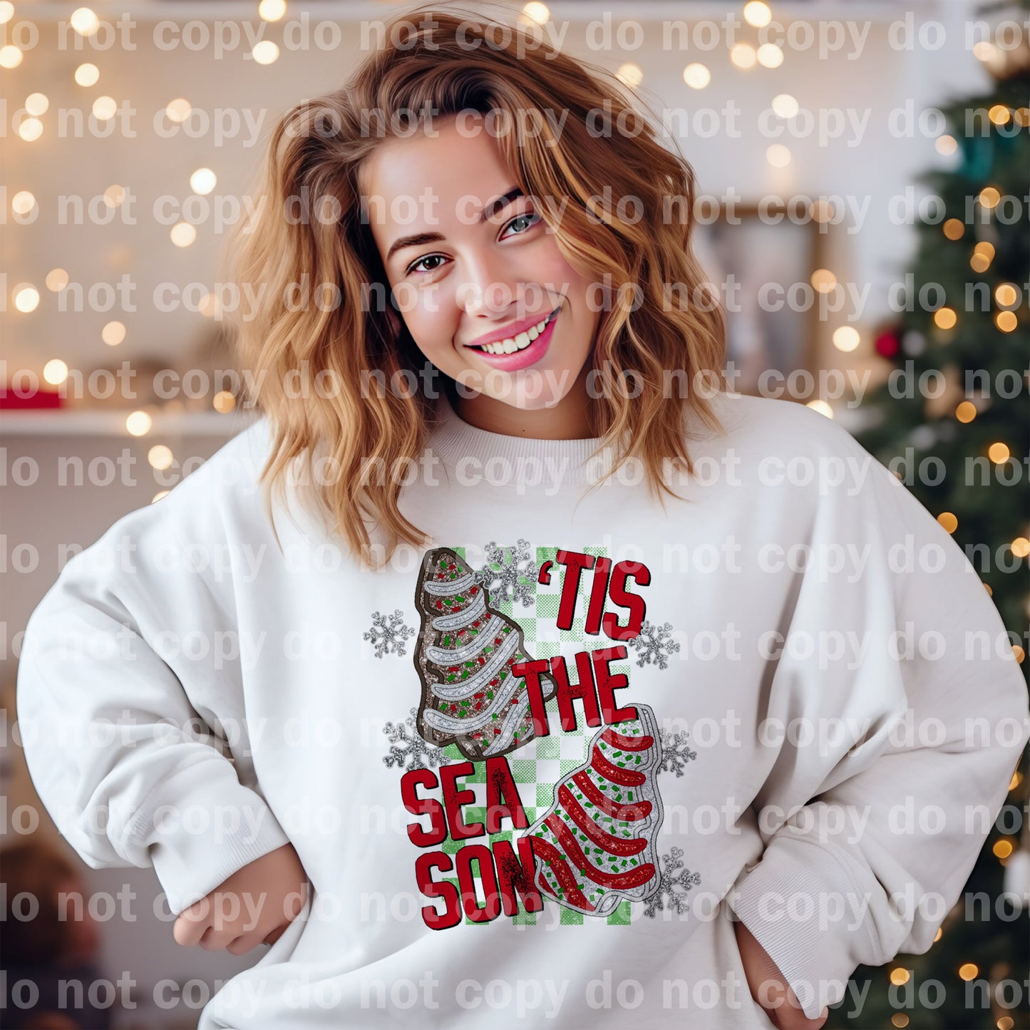 Tis The Season Embroidered Dream Print or Sublimation Print