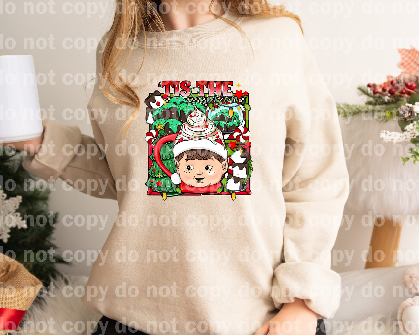 Tis The Season with Optional Sleeve Design Dream Print or Sublimation Print