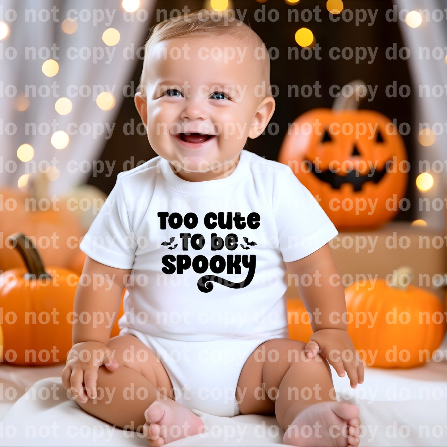 Too Cute To Be Spooky Black/White Dream Print or Sublimation Print