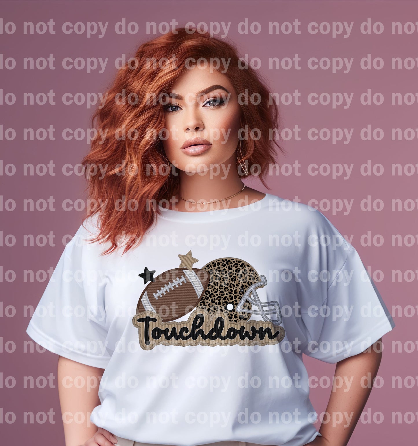 Touchdown Cheetah Football Embroidery Dream Print or Sublimation Print