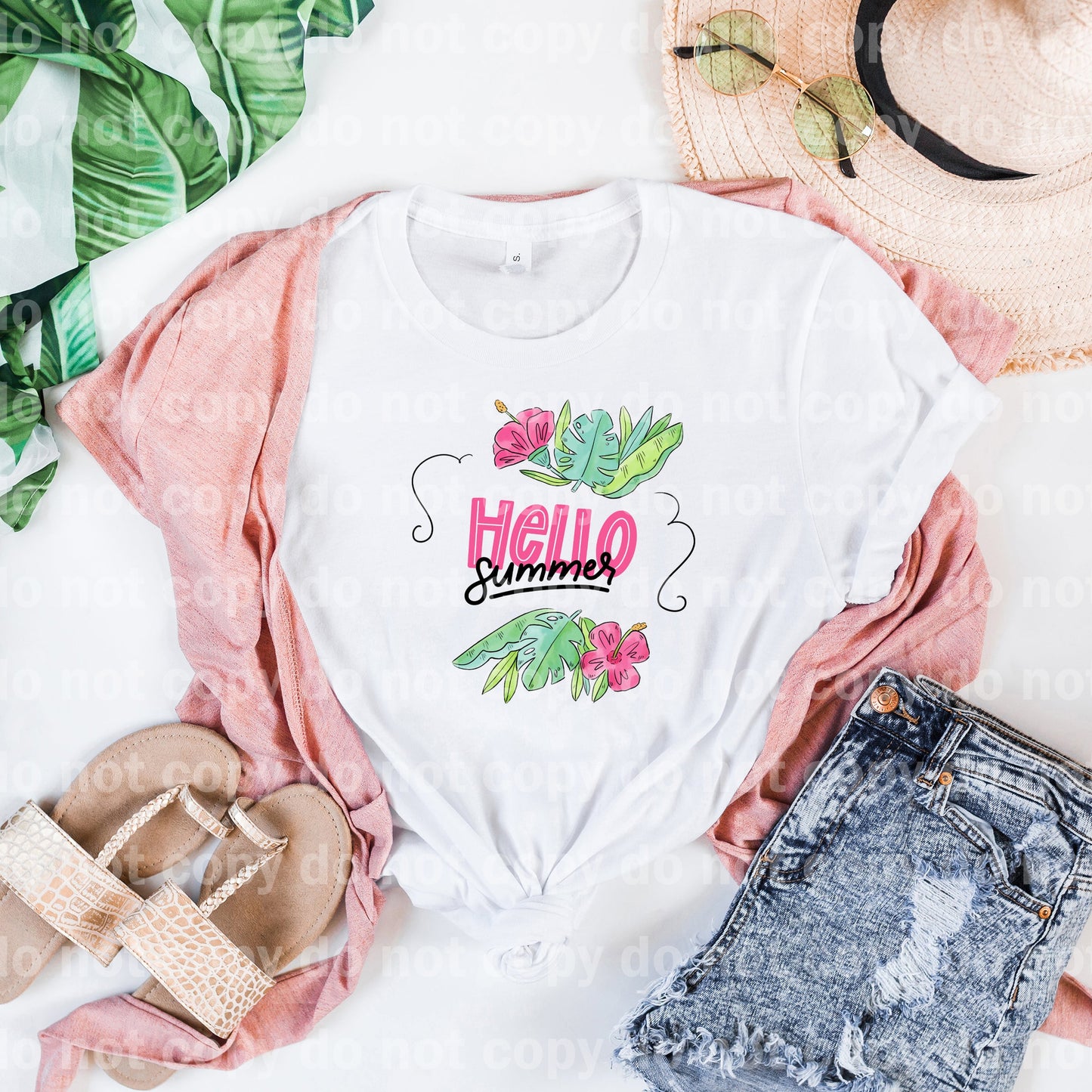 Tropical Hello Summer Dream Print or Sublimation Print