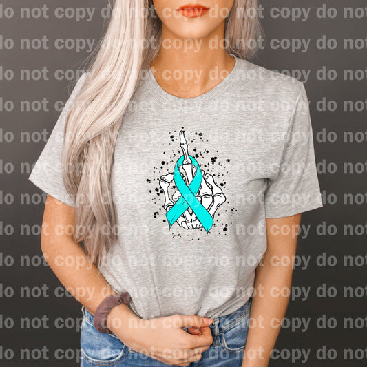 Turquoise Cancer Ribbon Dream Print or Sublimation Print