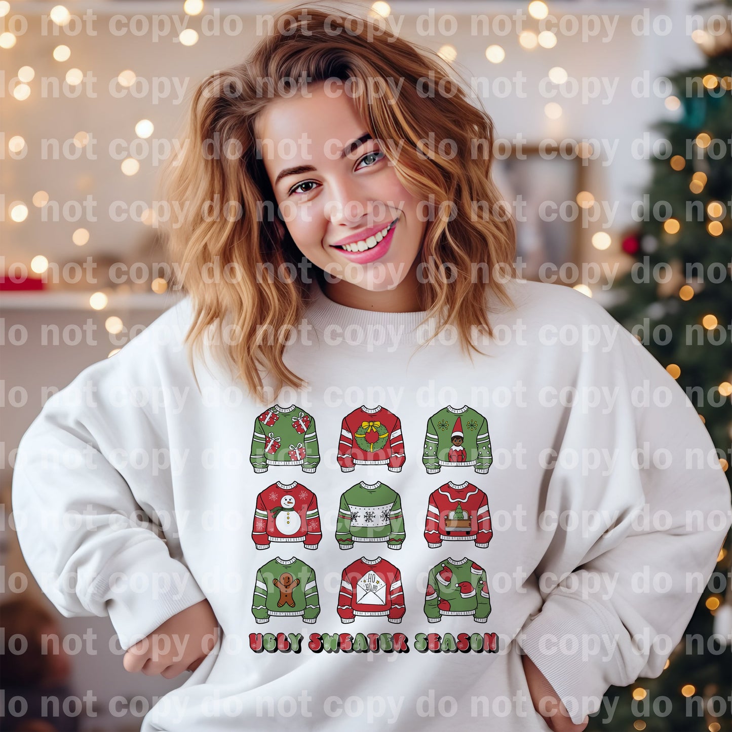 Ugly Sweater Season Elf Dark/Light Dream Print o Impresión por sublimación