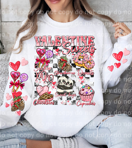 Valentine Sweets with Optional Two Rows Sleeve Designs Dream Print or Sublimation Print