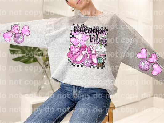 Valentine Vibes with Optional Two Rows Sleeve Designs Dream Print or Sublimation Print