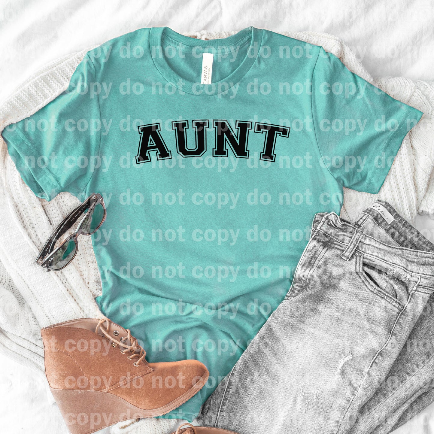 Varsity Aunt Black/White Dream Print or Sublimation Print