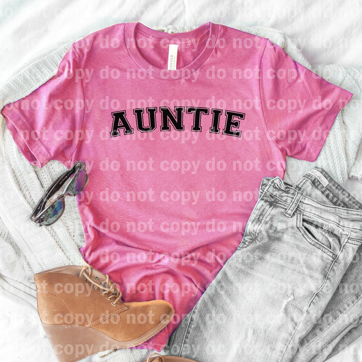 Varsity Auntie Black/White Dream Print or Sublimation Print