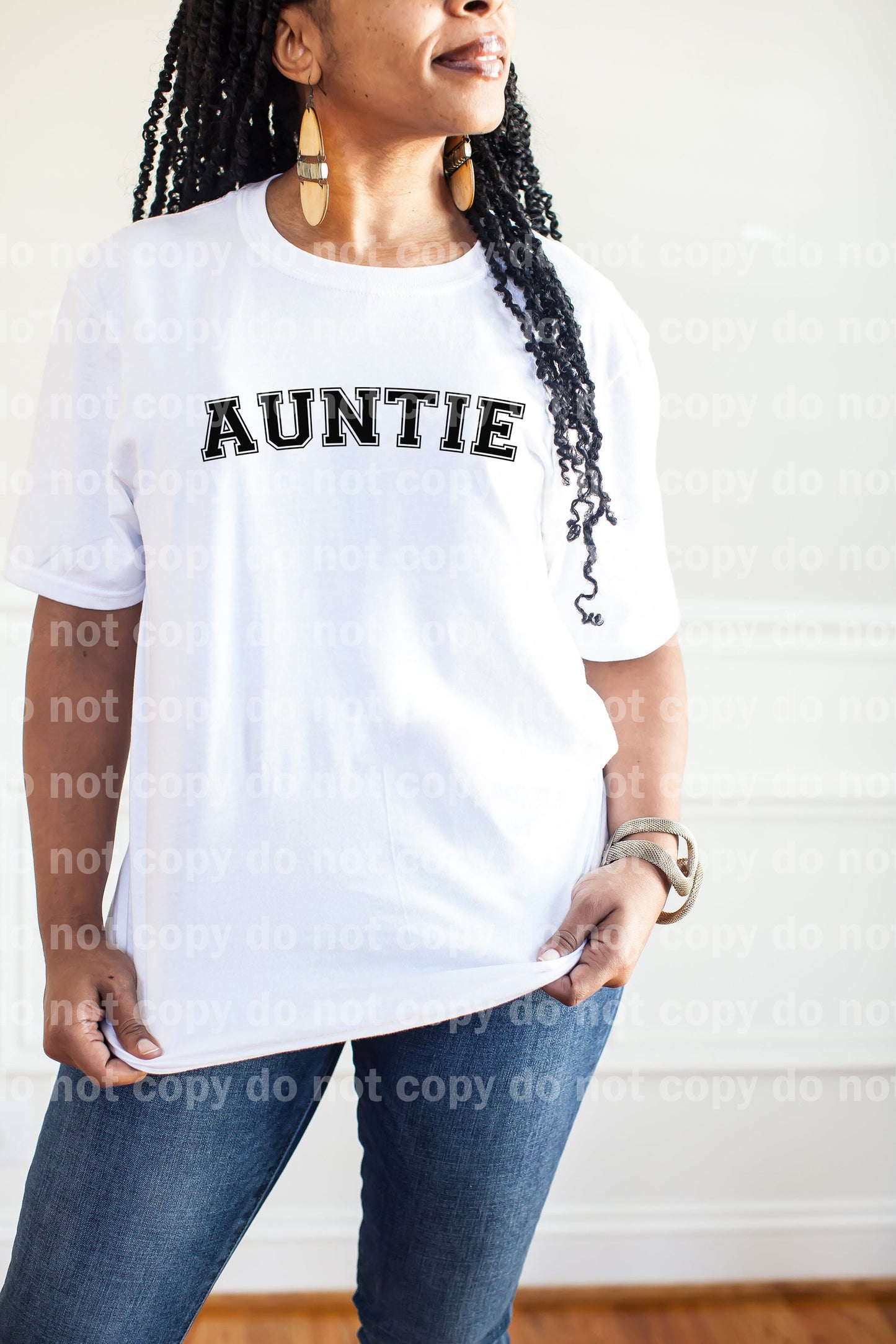 Varsity Auntie Black/White Dream Print or Sublimation Print