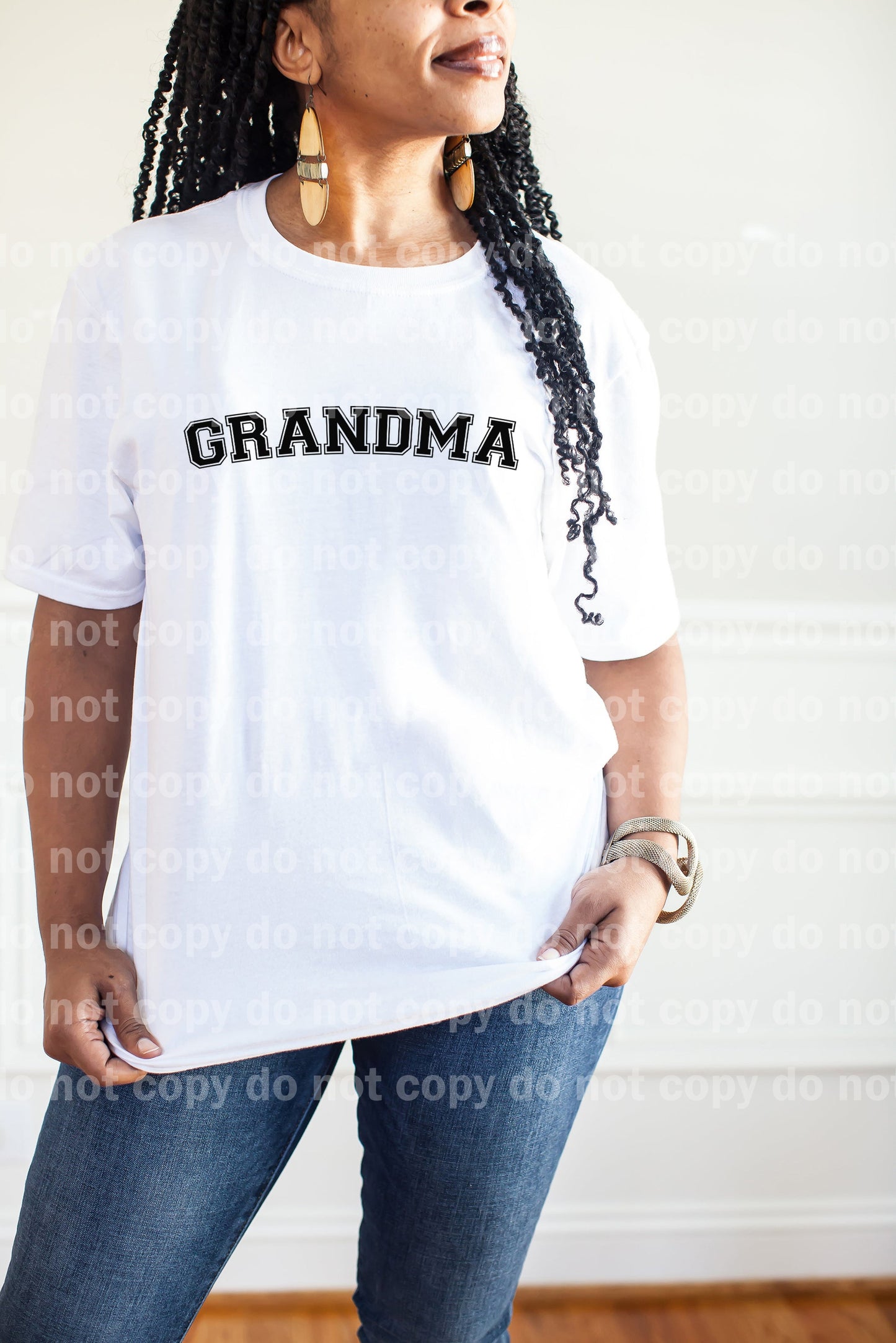 Varsity Grandma Impresión de sueños en blanco/negro o impresión de sublimación