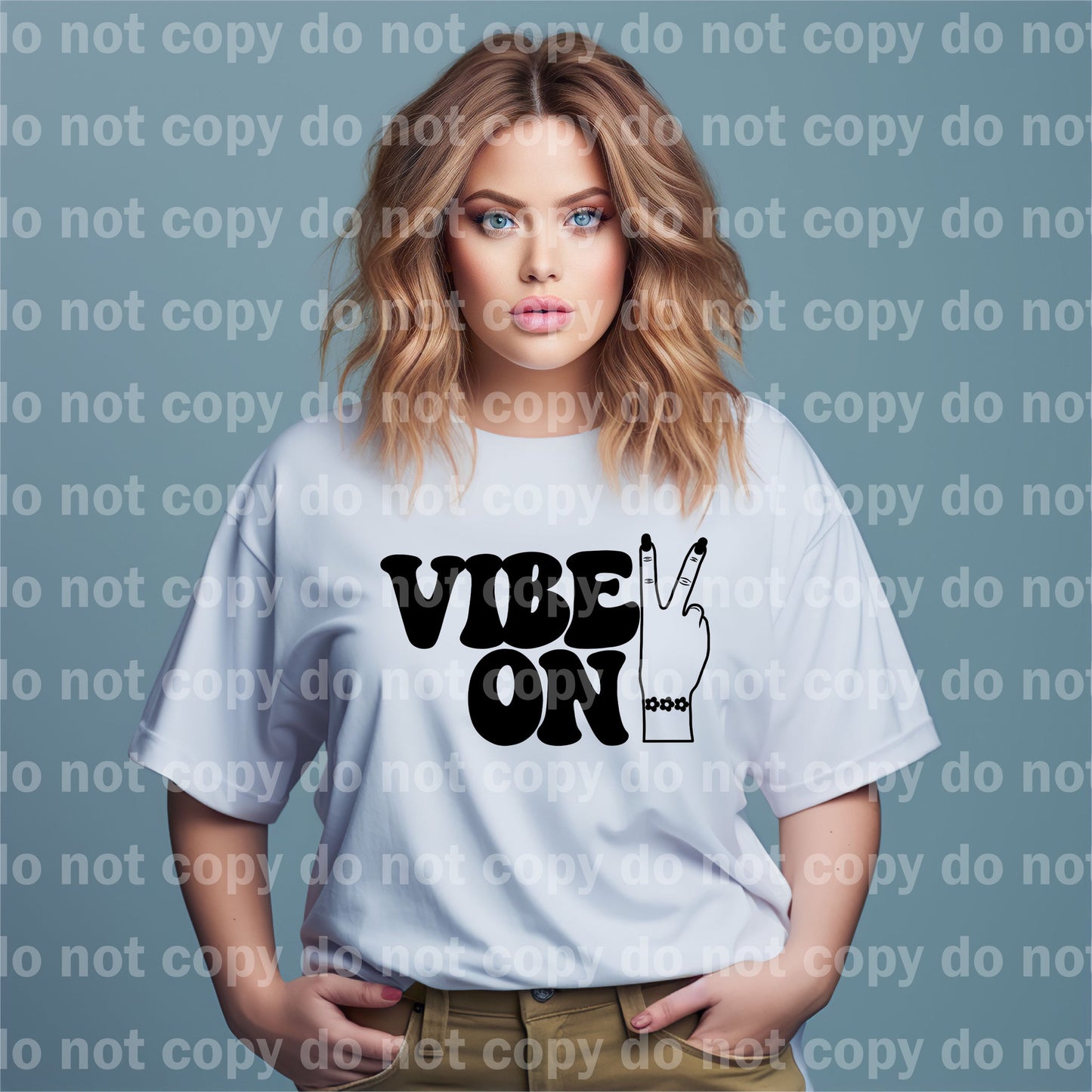 Vibe On Peace Sign Distressed/Non Distressed Dream Print or Sublimation Print