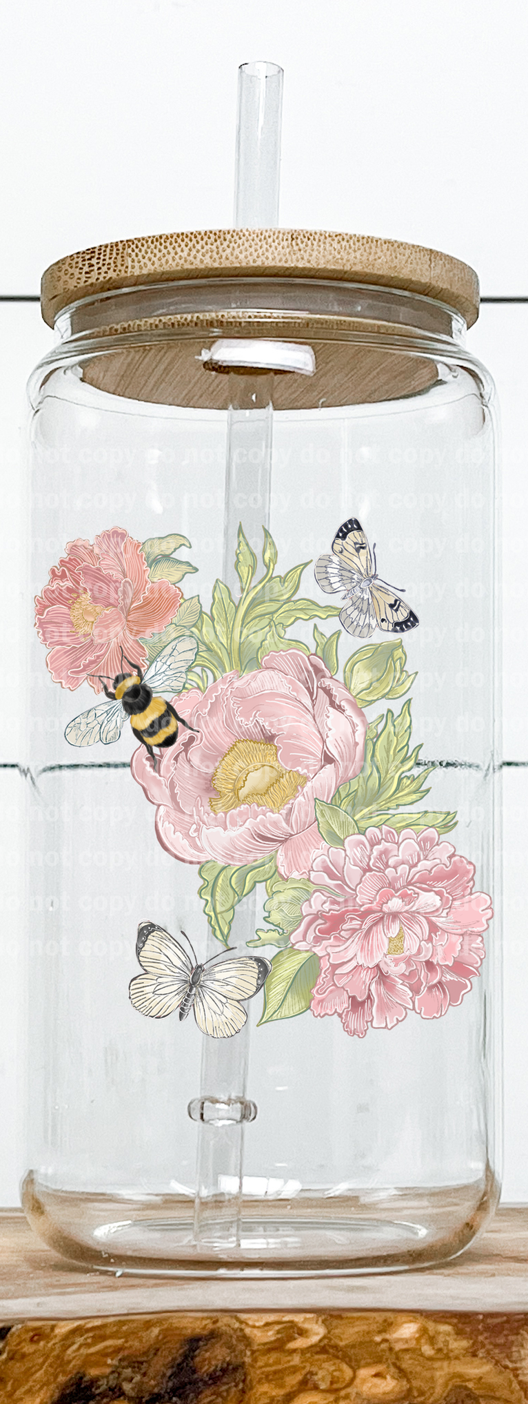 Vintage Floral Bee Butterflies