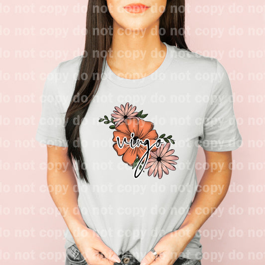 Virgo Zodiac Sign Floral with Pocket Option Dream Print or Sublimation Print