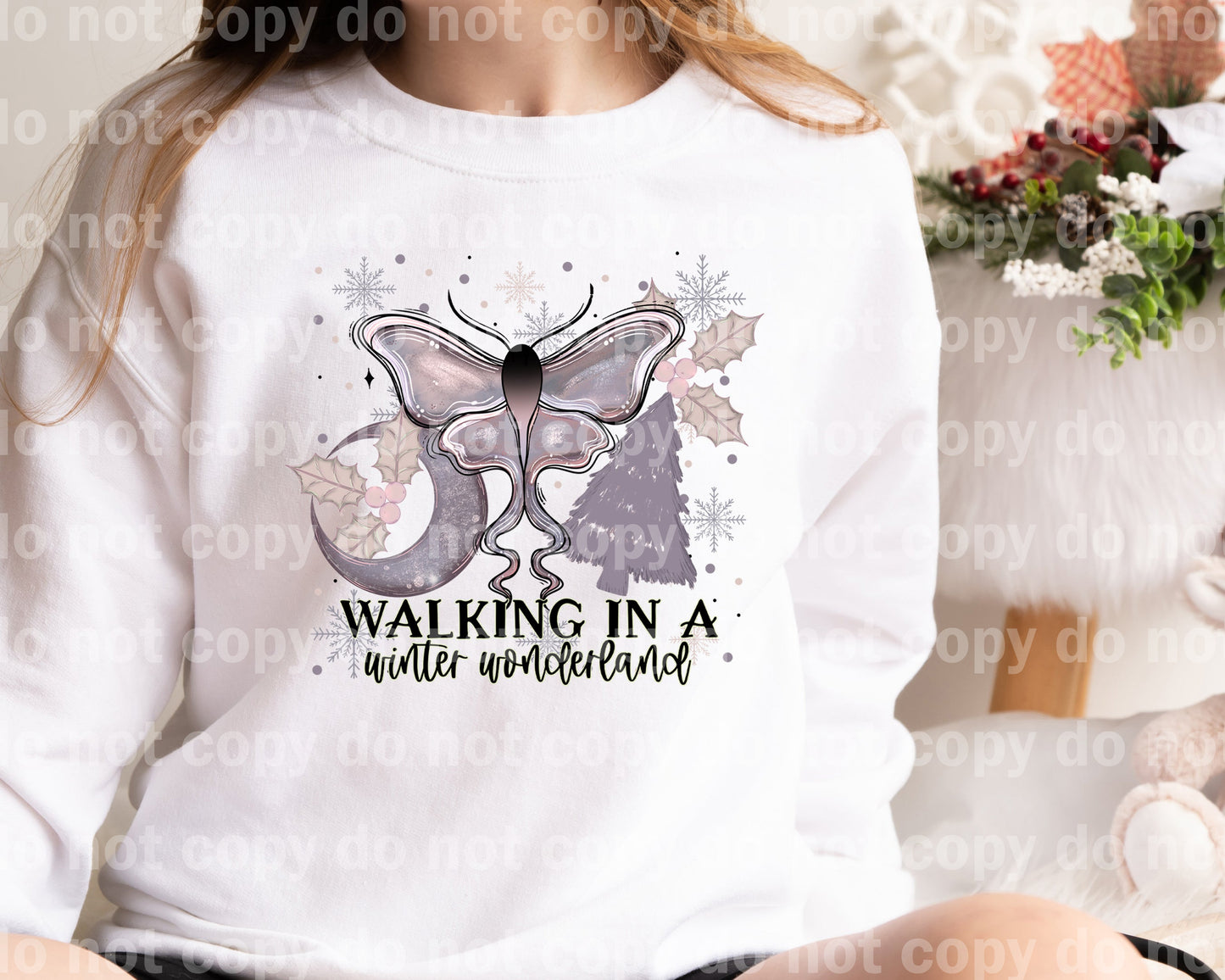 Walking In A Winter Wonderland with Optional Sleeve Design Dream Print or Sublimation Print