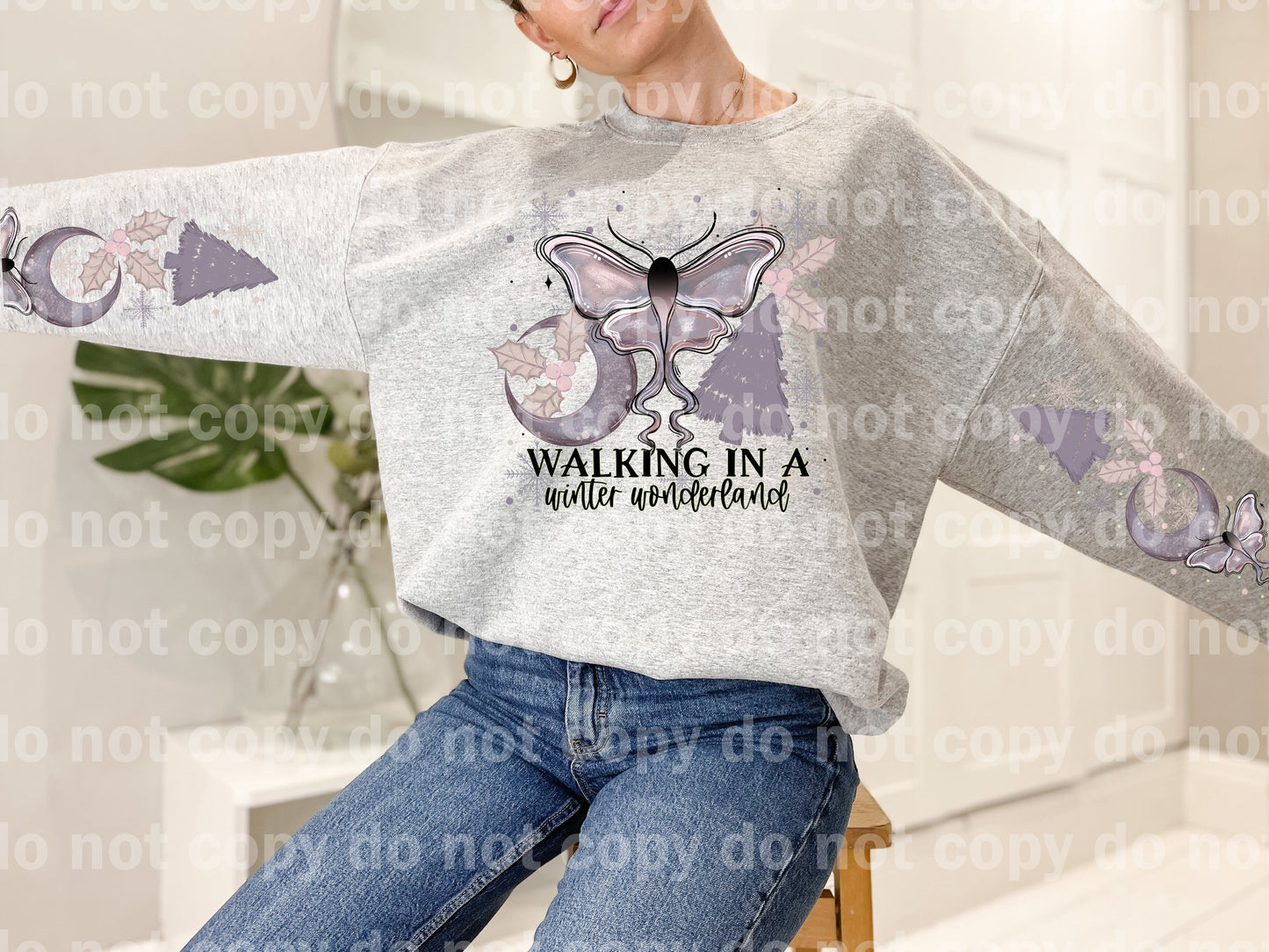 Walking In A Winter Wonderland with Optional Sleeve Design Dream Print or Sublimation Print