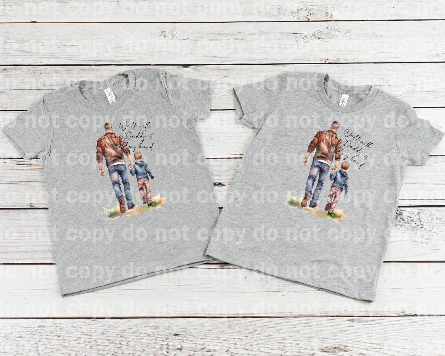 Walk With Me Daddy And Hold My Hand Son Dream Print or Sublimation Print