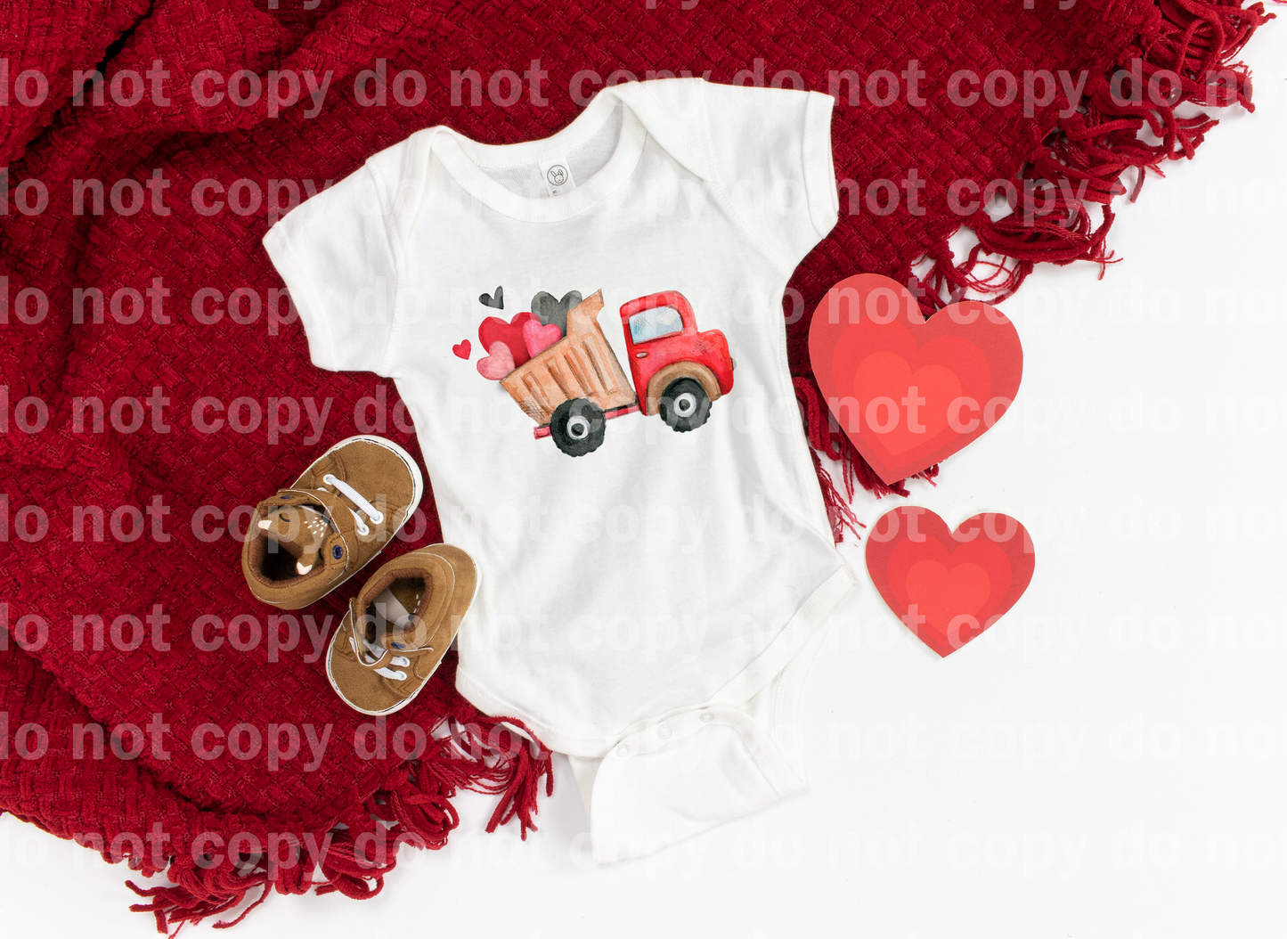 Watercolor Valentine Truck Dream Print or Sublimation Print