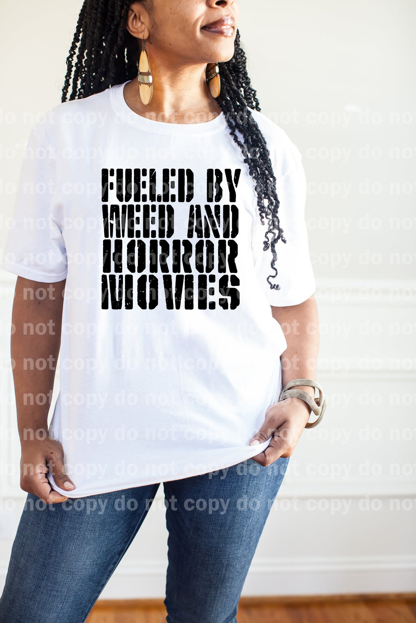 Fueled By Weed And Horror Movies Black/White Dream Print or Sublimation Print