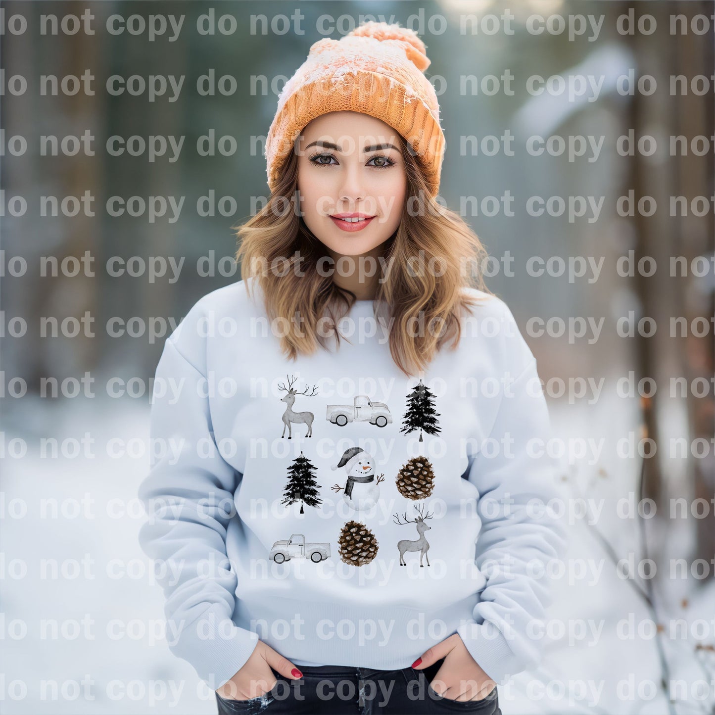 Whimsical Winter Grid Dream Print or Sublimation Print