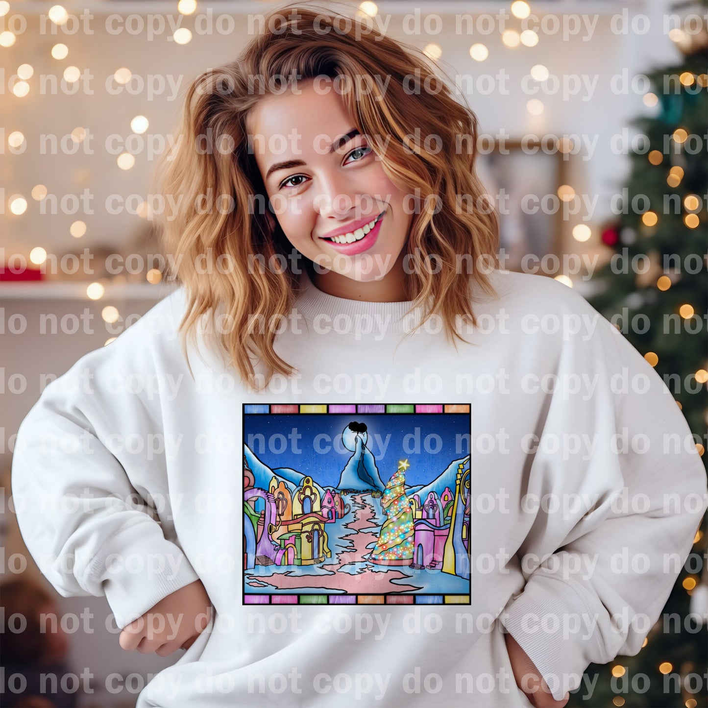 Whoville Stained Glass Dream Print or Sublimation Print