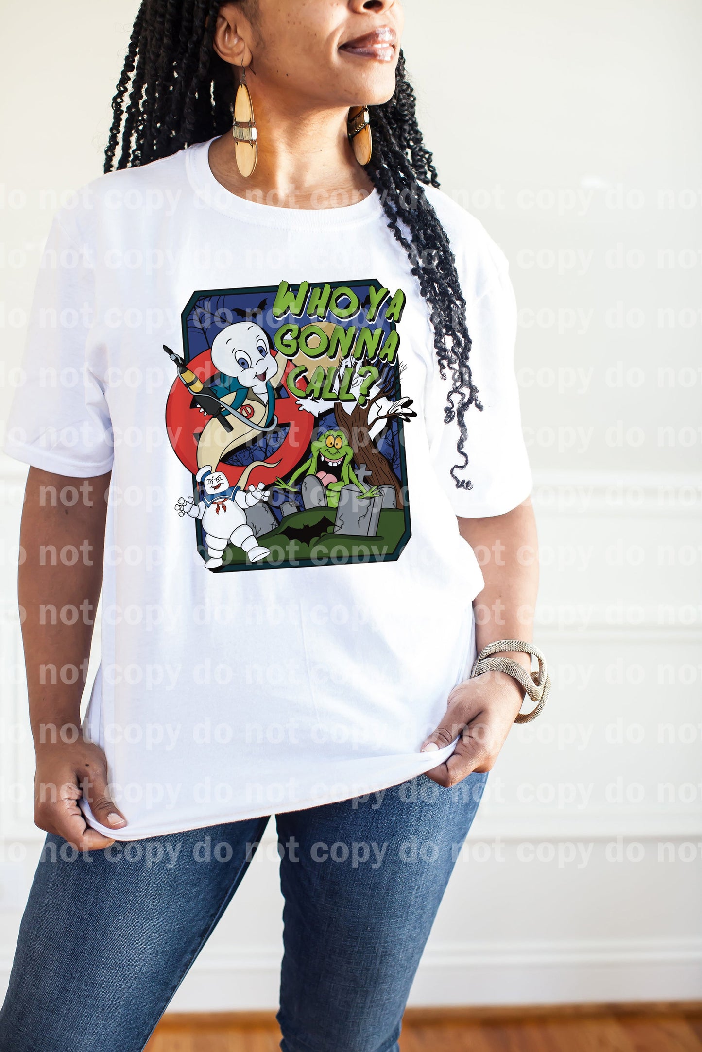 Who Ya Gonna Call With Optional Two Rows Sleeve Designs Dream Print or Sublimation Print