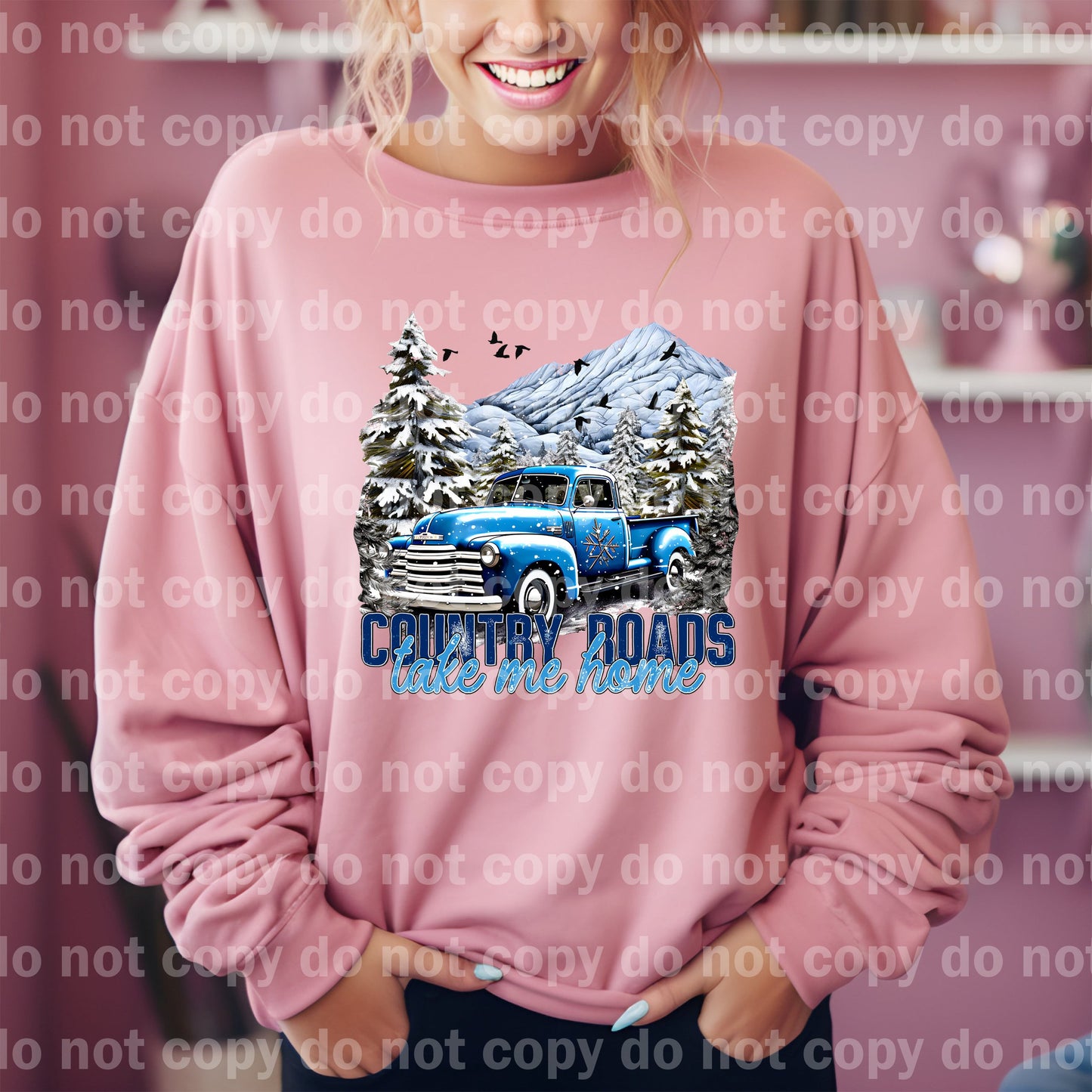 Country Roads Take Me Home Car Dream Print or Sublimation Print
