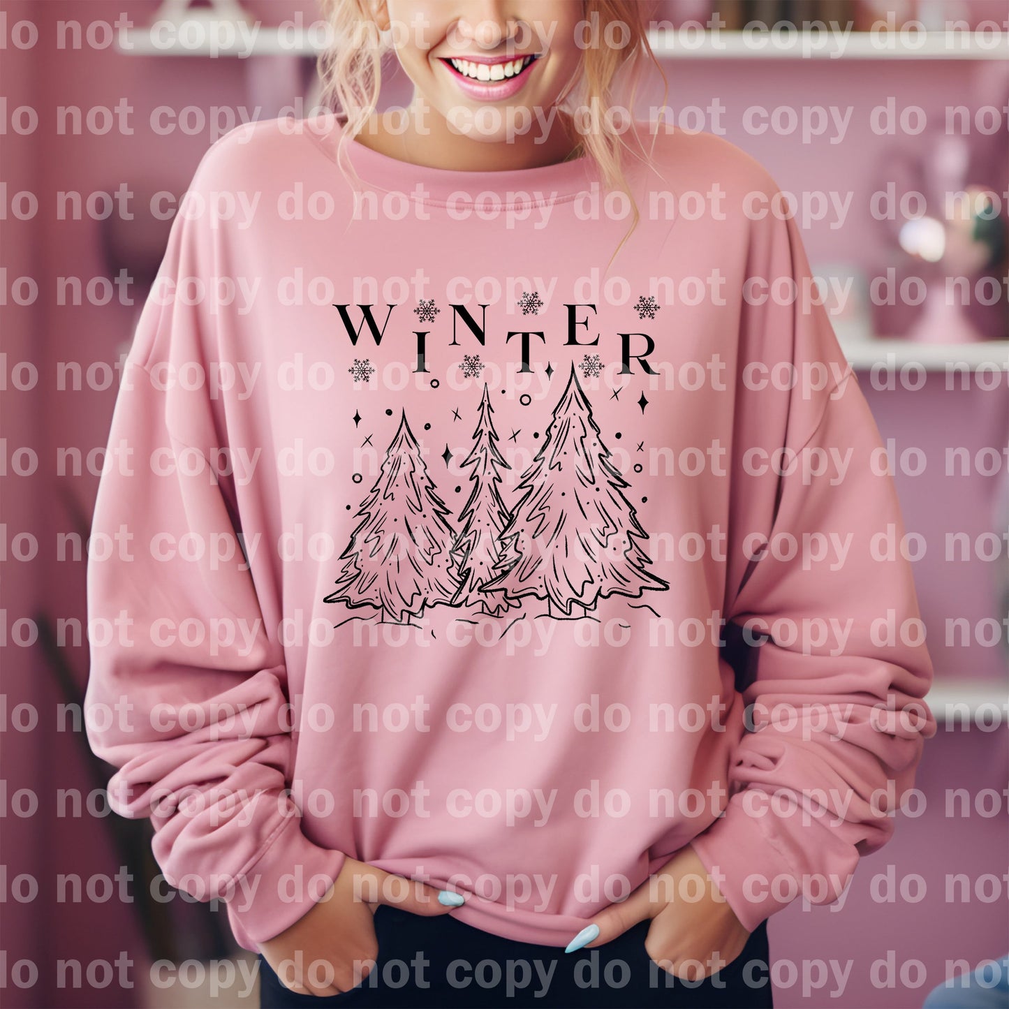 Winter Pine Trees Dream Print or Sublimation Print