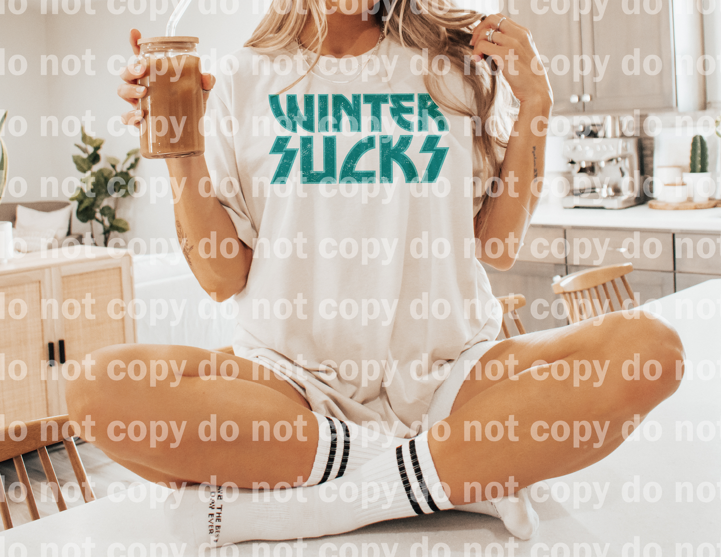 Winter Sucks Black/Blue Dream Print or Sublimation Print