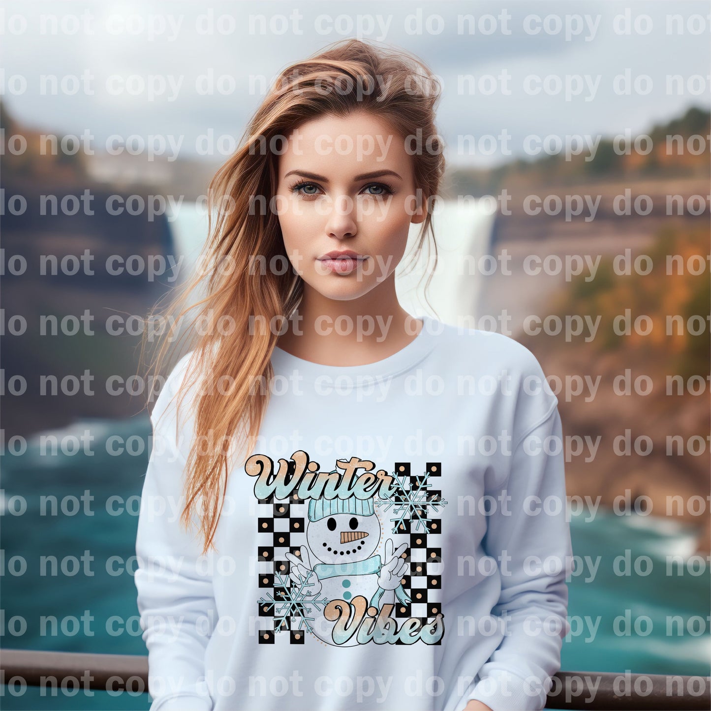 Winter Vibes with Optional Two Rows Sleeve Designs Dream Print or Sublimation Print