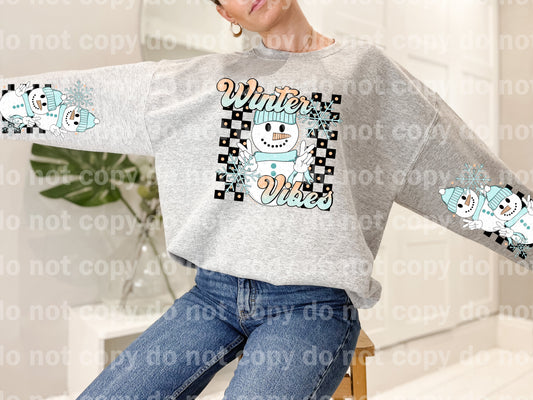 Winter Vibes with Optional Two Rows Sleeve Designs Dream Print or Sublimation Print