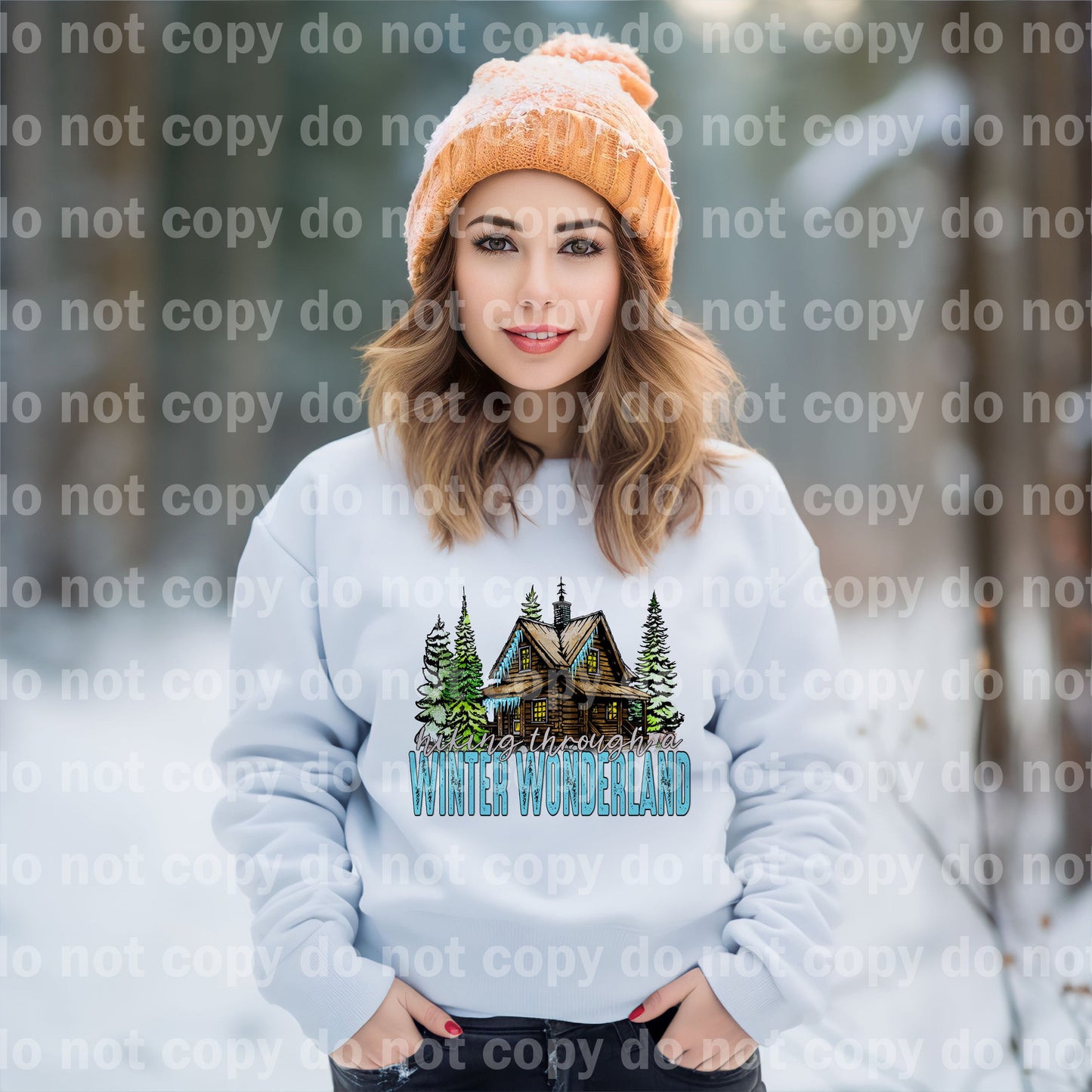 Hiking Through A Winter Wonderland Dream Print or Sublimation Print