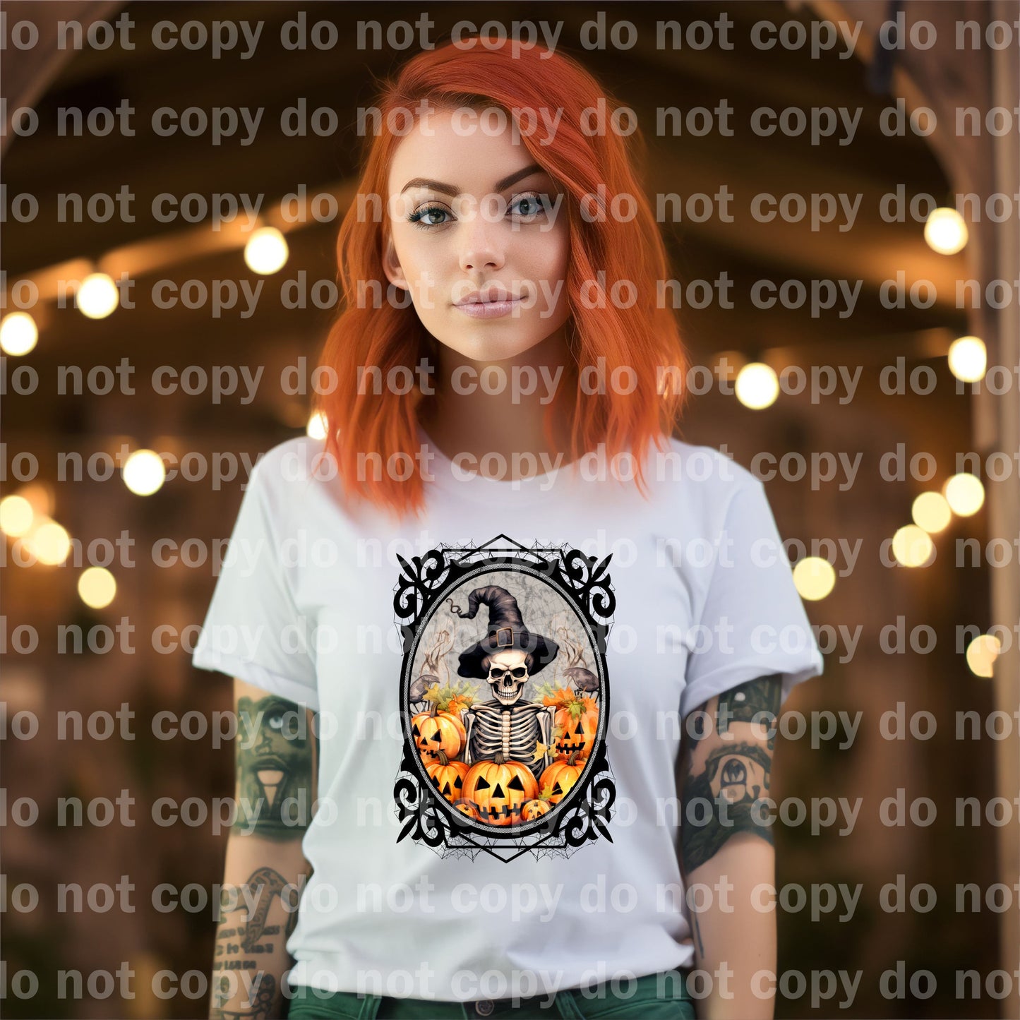 Witch Skellie And Pumpkins Dream Print or Sublimation Print