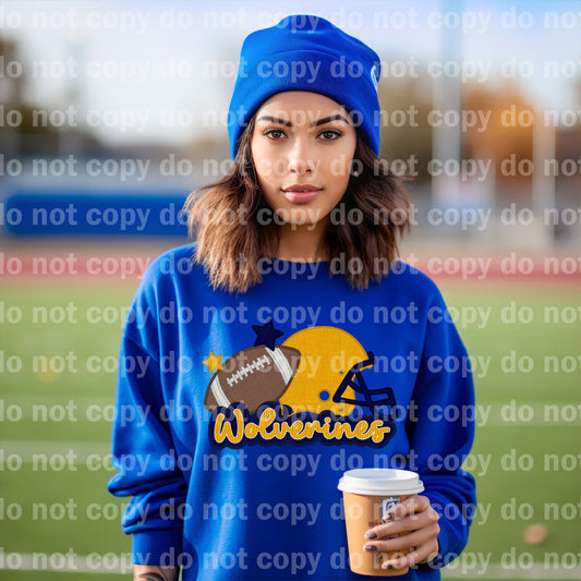 Wolverines Football Embroidery Dream Print or Sublimation Print