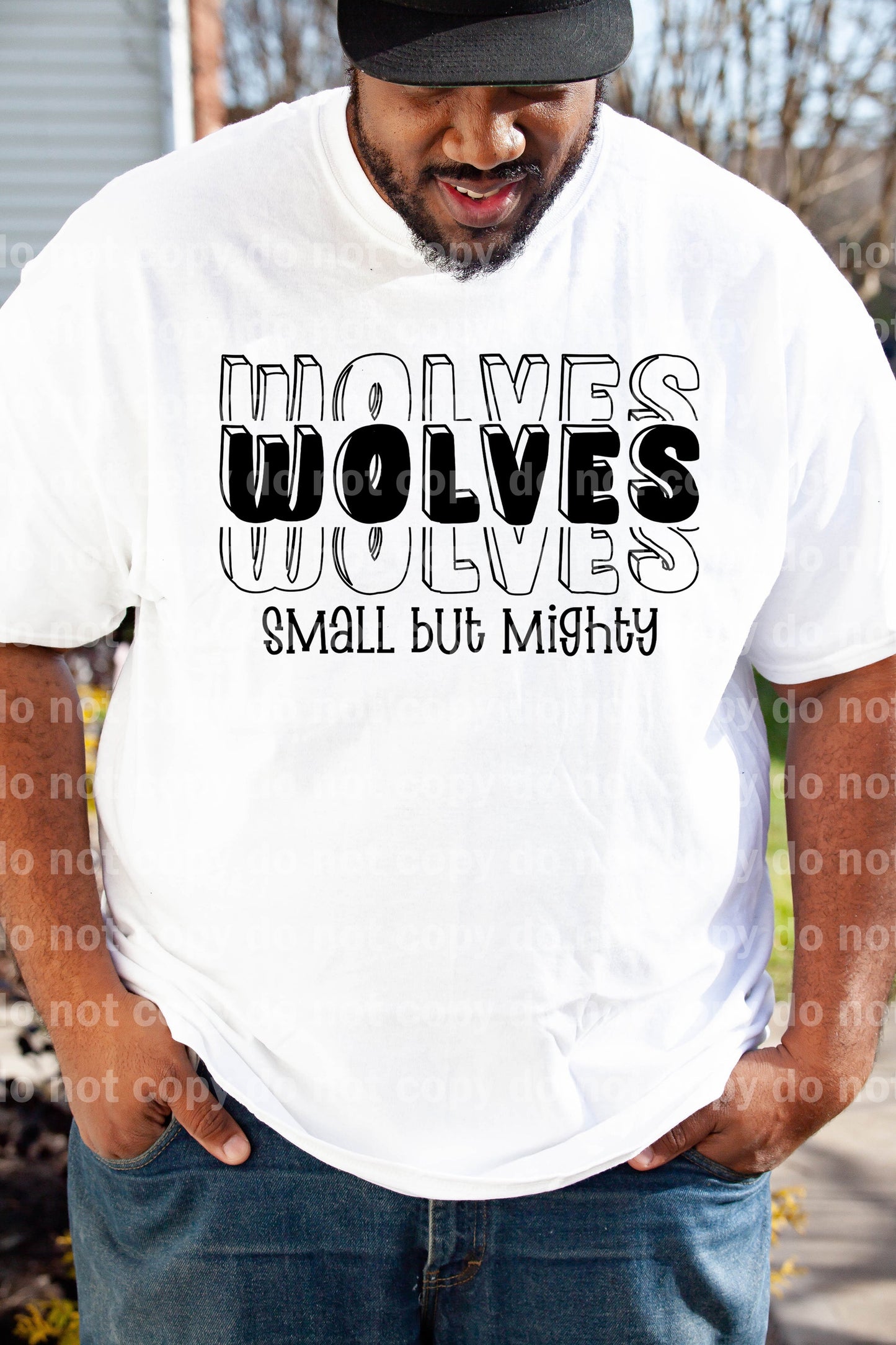 Wolves Small But Mighty Black/White Dream Print or Sublimation Print