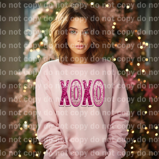 Xoxo Pink Embroidery Sequin Dream Print or Sublimation Print