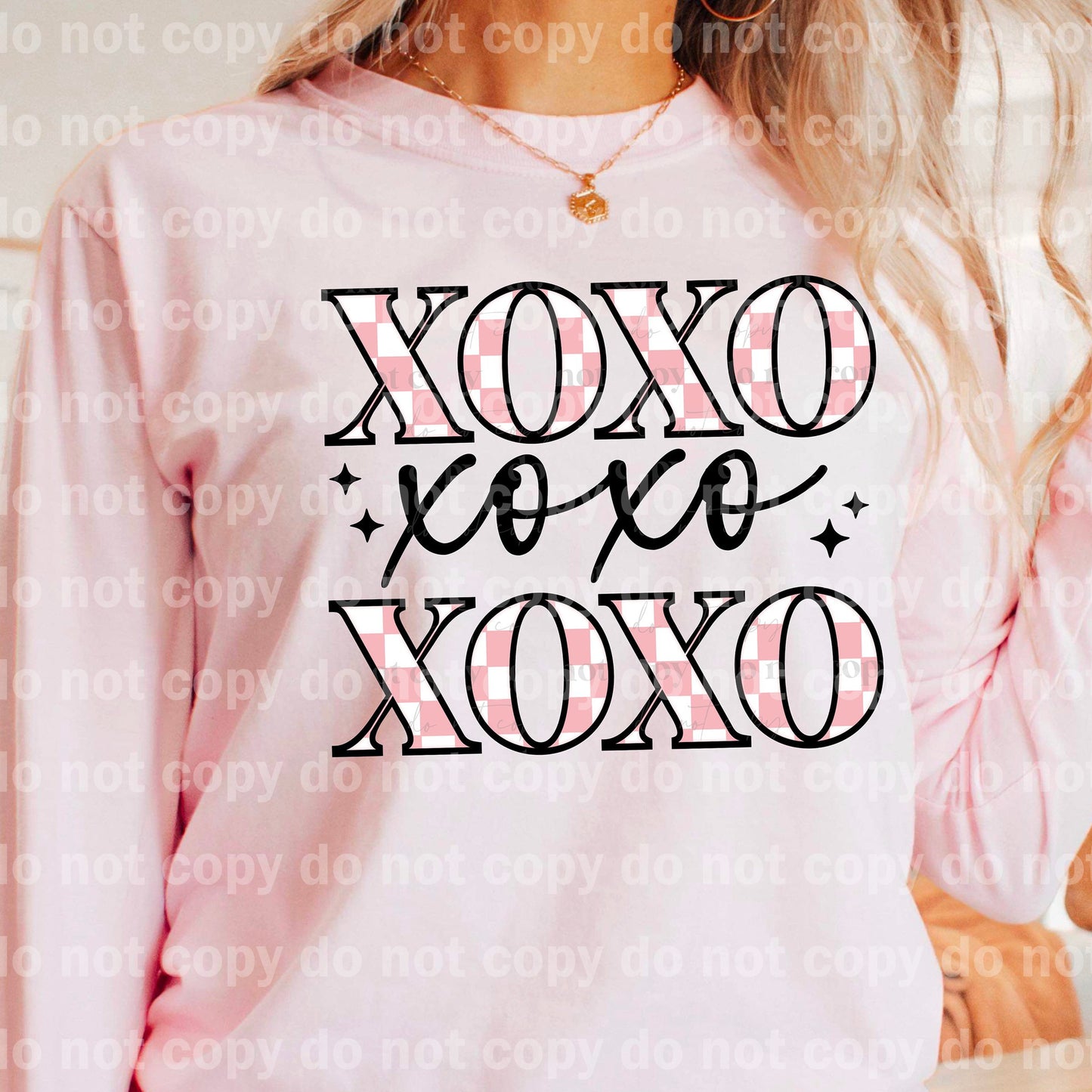 Xoxo Xoxo Xoxo Plaid Pink Dream Print or Sublimation Print