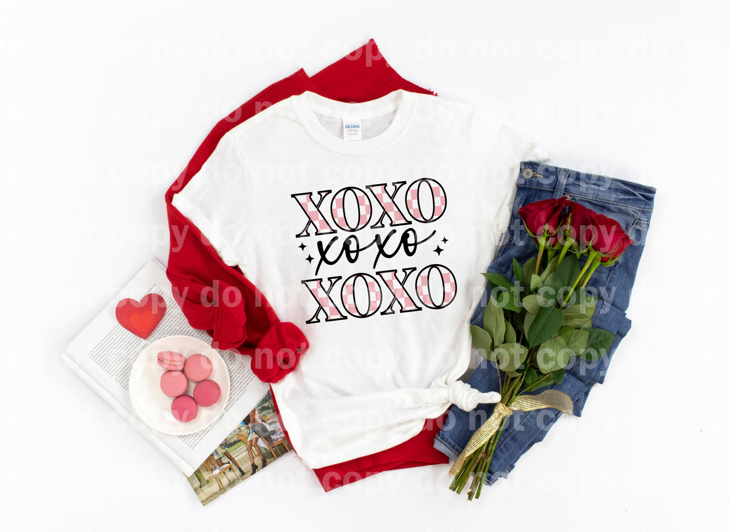 Xoxo Xoxo Xoxo Plaid Pink Dream Print or Sublimation Print