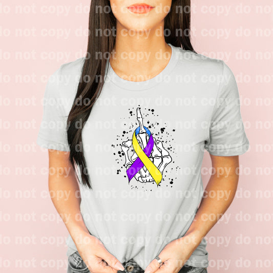 Yellow Purple Blue Cancer Ribbon Dream Print or Sublimation Print