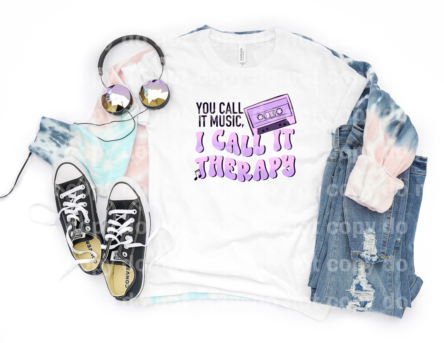 You Call It Music I Call It Therapy with Cassette Pocket Option Dream Print or Sublimation Print