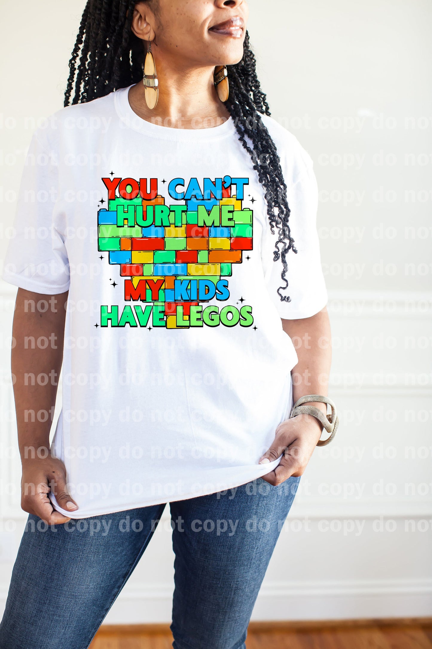 You Can't Hurt Me My Kids Have Legos With Red Dream Print or Sublimation Print