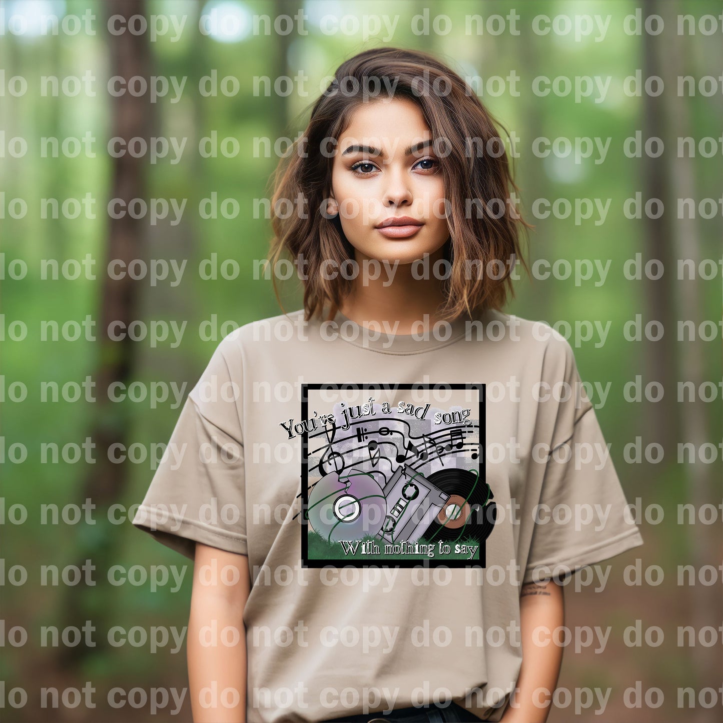 You're Just A Sad Song with Nothing To Say with Optional Two Rows Sleeve Designs Dream Print or Sublimation Print