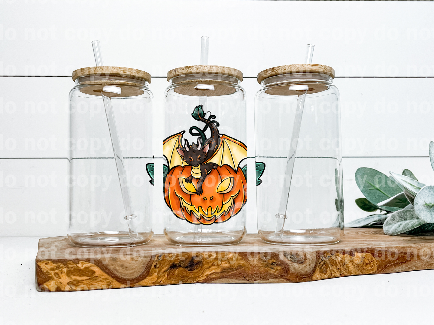 Pumpkin Dragon Black Outline/White Outline