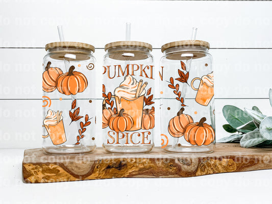Pumpkin Spice 16oz Cup Wrap