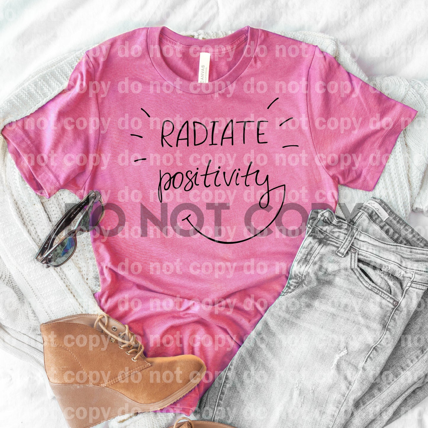 Radiate Positivity Smiley Face BLACK/WHITE Dream Print or Sublimation Print